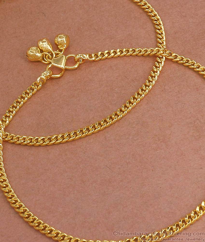 9 Inch Daily Wear Gold Payal Imitation Jewelry Design ANKL1208 9 Inch Daily Wear Gold Payal Imitation Jewelry Design ANKL1208