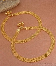 10 Inch Flat Type 1 Gram Gold Anklet Collection Women Fashion ANKL1209