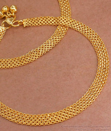 10 Inch Flat Type 1 Gram Gold Anklet Collection Women Fashion ANKL1209