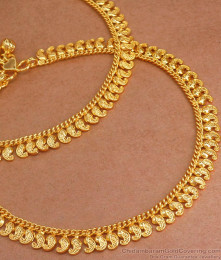 11.5 Inch Bridal Mango Shaped Gold Plated Anklet Design ANKL1210 11.5 Inch Bridal Mango Shaped Gold Plated Anklet Design ANKL1210