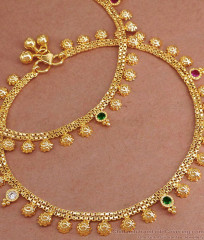 10 Inch Latest One Gram Micro Gold Plated Anklet For Women ANKL1232