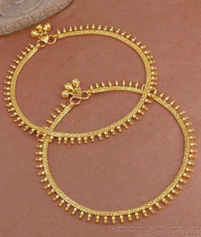 10.5 Inch Bridal One Gram Gold Anklet Designer Jewelry Online ANKL1243