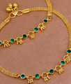 10 Inch Stylish Emerald Stone Hanging Beads Designer Anklet Shop Online ANKL1259 10 Inch Stylish Emerald Stone Hanging Beads Designer Anklet Shop Online ANKL1259