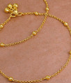 10.5 Inch Thin One Gram Gold Beads Anklet Design For Daily Wear ANKL1263 10.5 Inch Thin One Gram Gold Beads Anklet Design For Daily Wear ANKL1263