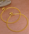 10.5 Inch Simple Gold Design Plain Payal Collection For Women ANKL1265 10.5 Inch Simple Gold Design Plain Payal Collection For Women ANKL1265