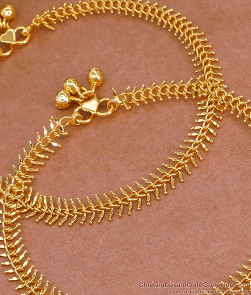 10.5 Inch Beautiful Micro Gold Plated Anklet Light Weight Design ANKL1268