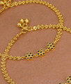 10 Inch Stylish Leafy Link Design Gold Plated Anklet With Black Stone Flowers ANKL1272 10 Inch Stylish Leafy Link Design Gold Plated Anklet With Black Stone Flowers ANKL1272