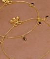 10 Inch Daily Wear One Gram Gold Black Stone Payal Evil Eye Jewelry ANKL1277 10 Inch Daily Wear One Gram Gold Black Stone Payal Evil Eye Jewelry ANKL1277
