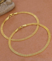 10 Inch Original Impon Anklet Without Stones Non Tarnish Daily Use ANKL1278 10 Inch Original Impon Anklet Without Stones Non Tarnish Daily Use ANKL1278