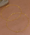 10 Inch Daily Wear Pure Impon 5 Metal Thin Anklet Heart Design For Women ANKL1280
