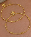 10.5 Inch Buy Plain One Gram Gold Beaded Anklet For Women ANKL1282 10.5 Inch Buy Plain One Gram Gold Beaded Anklet For Women ANKL1282