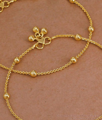 10 Inch Buy Plain One Gram Gold Beaded Anklet For Women ANKL1282 10 Inch Buy Plain One Gram Gold Beaded Anklet For Women ANKL1282