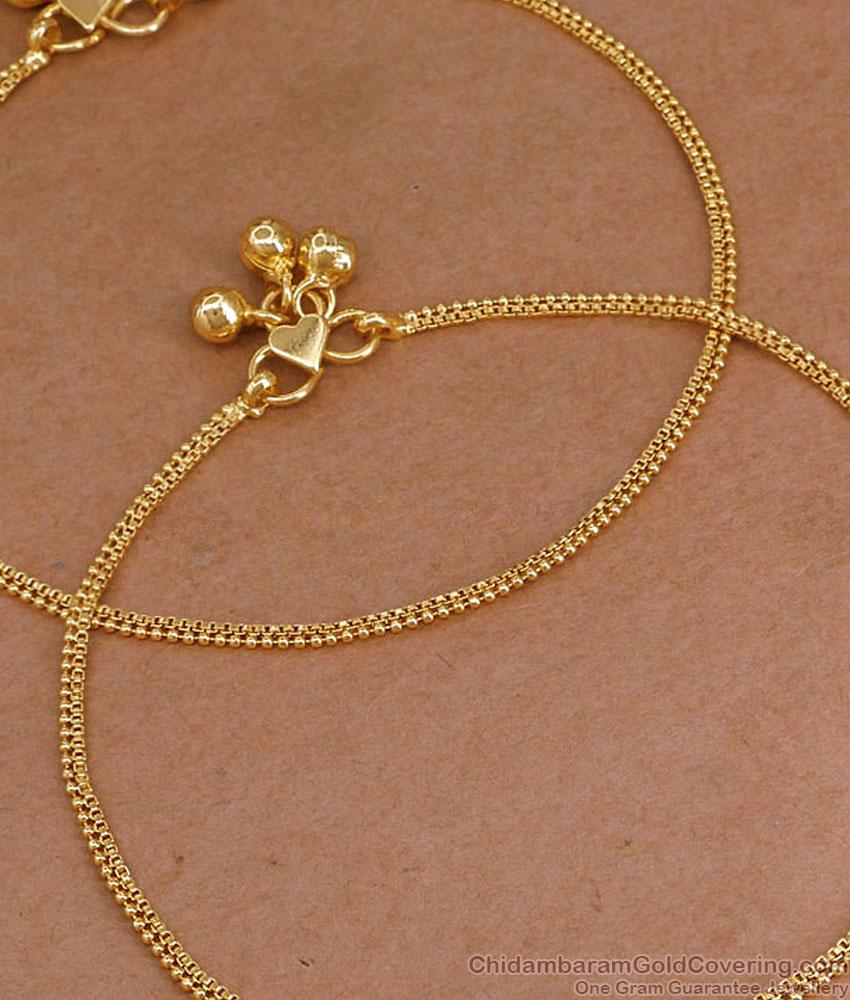 10 Inch Light Weight Gold Plated Anklet Design For Regular Use ANKL1283 10 Inch Light Weight Gold Plated Anklet Design For Regular Use ANKL1283