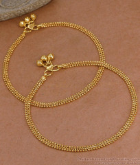 10 Inch New Arrival Gold Tone Daily Wear Anklet Beads Design ANKL1284