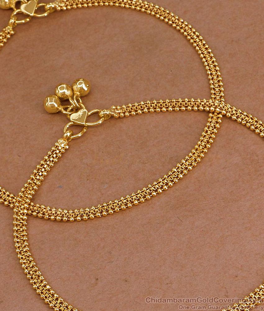 10 Inch New Arrival Gold Tone Daily Wear Anklet Beads Design ANKL1284 10 Inch New Arrival Gold Tone Daily Wear Anklet Beads Design ANKL1284