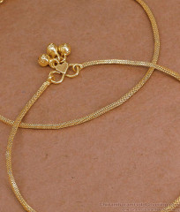 11 Inch Latest Snake Chain Design Gold Plated Anklet Collections ANKL1285 11 Inch Latest Snake Chain Design Gold Plated Anklet Collections ANKL1285