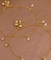 9.5 Inch Trendy Gold Imitation Hanging White Stone Anklet Design Online ANKL1289 9.5 Inch Trendy Gold Imitation Hanging White Stone Anklet Design Online ANKL1289