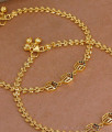 10.5 Inch Unique Floral Design Gold Imitatino Black Stone Anklet Shop Online ANKL1291 10.5 Inch Unique Floral Design Gold Imitatino Black Stone Anklet Shop Online ANKL1291