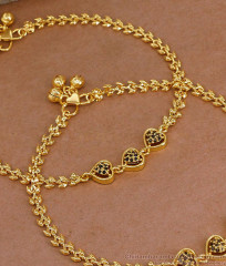 10 Inch Attractive Heart Design Gold Plated Anklet Evil Eye Jewelry ANKL1292 10 Inch Attractive Heart Design Gold Plated Anklet Evil Eye Jewelry ANKL1292