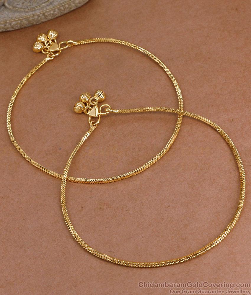 10 Inch Buy Light Weight Thin Gold Imitation Anklet Design Online ANKL1293
