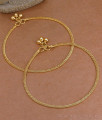 10 Inch Elegant Chain Design Micro Gold Plated Payal For Women ANKL1294