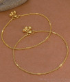 10.5 Inch Daily Wear 1 Gram Gold Anklet Set with Ghungroo ANKL1295 10.5 Inch Daily Wear 1 Gram Gold Anklet Set with Ghungroo ANKL1295