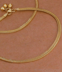 11.5 Inch 18K Gold Plated Braided Snake Chain Anklet Pair for Women ANKL1296 11.5 Inch 18K Gold Plated Braided Snake Chain Anklet Pair for Women ANKL1296