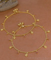 10 Inch Blooming Ruby Floral Gold Charm Anklet Set ANKL1298