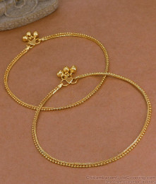 11 Inch Lightweight One Gram Gold Plated Anklet Set for Women ANKL1300