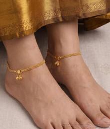 10.5 Inch Lightweight One Gram Gold Plated Anklet Set for Women ANKL1300