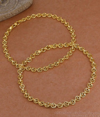 10 Inch Buy Five Metal Gold Finish Payal Ring Link Design ANKL1306