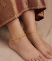 10 Inch Buy Five Metal Gold Finish Payal Ring Link Design ANKL1306