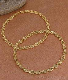 11.5 Inch Impon Panchaloha Oval Filigree Link Anklet for Women ANKL1307 11.5 Inch Impon Panchaloha Oval Filigree Link Anklet for Women ANKL1307