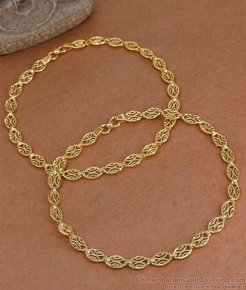 10 Inch Impon Panchaloha Oval Filigree Link Anklet for Women ANKL1307 10 Inch Impon Panchaloha Oval Filigree Link Anklet for Women ANKL1307