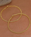 11 Inch Handcrafted 5 Metal Impon Mesh Chain Daily Wear Kolusu ANKL1308 11 Inch Handcrafted 5 Metal Impon Mesh Chain Daily Wear Kolusu ANKL1308