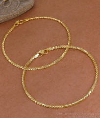 11 Inch Five Metal Impon Twisted Rope Chain Anklet Online ANKL1310