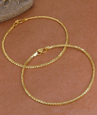 11 Inch Five Metal Impon Twisted Rope Chain Anklet Online ANKL1310