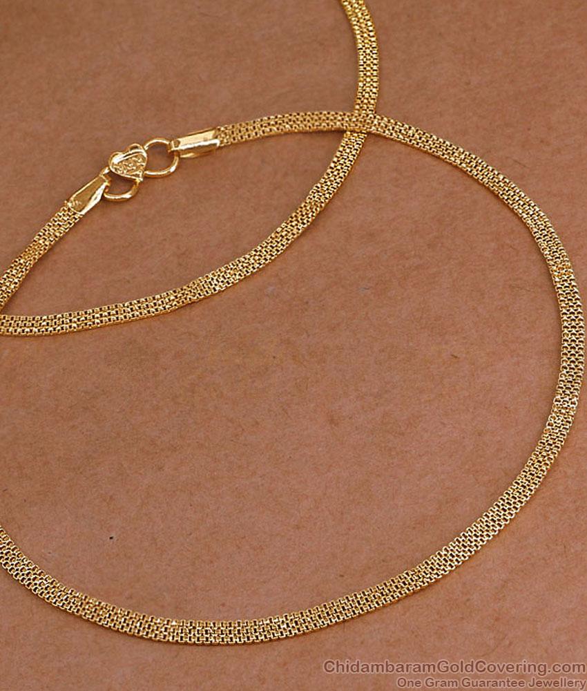 11 Inch Daily Wear Impon Panchaloha Flat Mesh Anklet ANKL1311