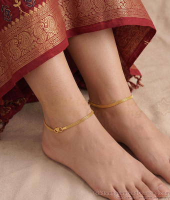 11 Inch Daily Wear Impon Panchaloha Flat Mesh Anklet ANKL1311