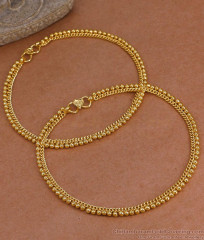 9.5 Inch Original Impon Metal Hanging Mini Bead Drops Anklet ANKL1313