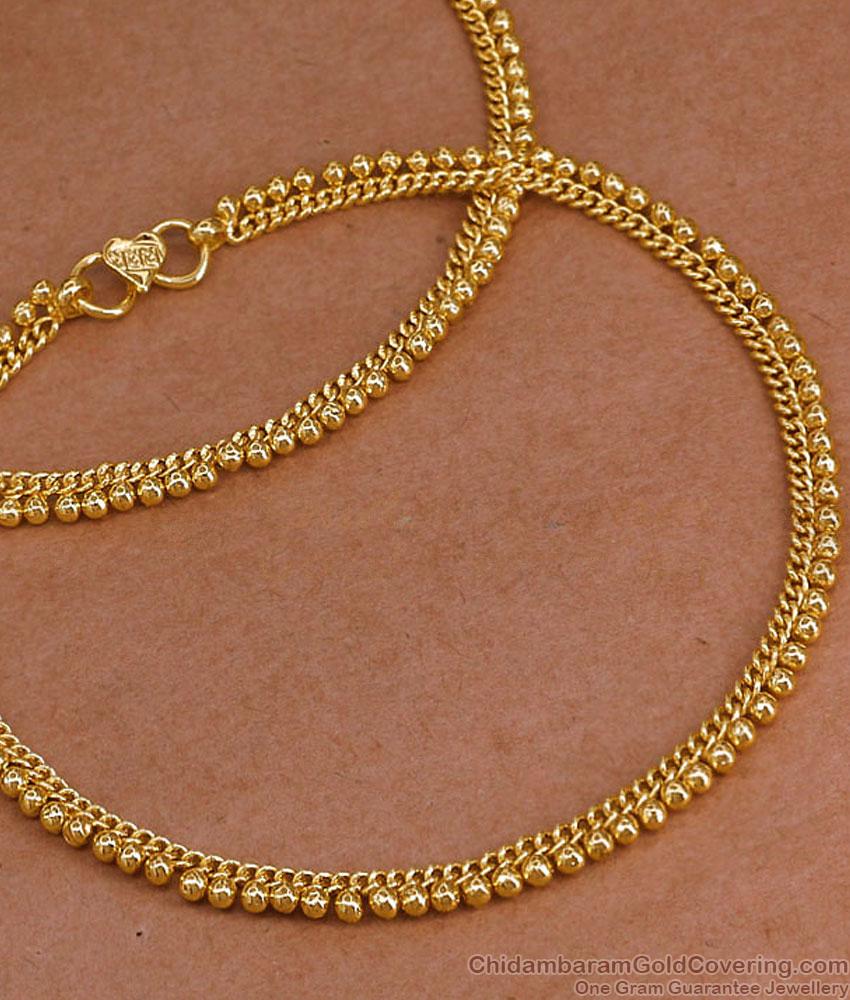 9.5 Inch Original Impon Metal Hanging Mini Bead Drops Anklet ANKL1313 9.5 Inch Original Impon Metal Hanging Mini Bead Drops Anklet ANKL1313