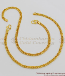 10 inch Thin Gold Plated Anklets Model For Daily Wear ANKL1002