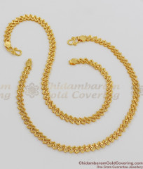 10.5 Inch Trendy Plain Gold Plated Kolusu Anklet For Regular Use ANKL1005