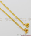 11 Inch Flat Real Gold Pattern Beads Kolusu Model For Women ANKL1010