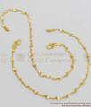 10.5 Inch Cute Thin Designer Real Gold Anklet Model For Girls ANKL1013