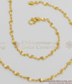 10.5 Inch Cute Thin Designer Real Gold Anklet Model For Girls ANKL1013