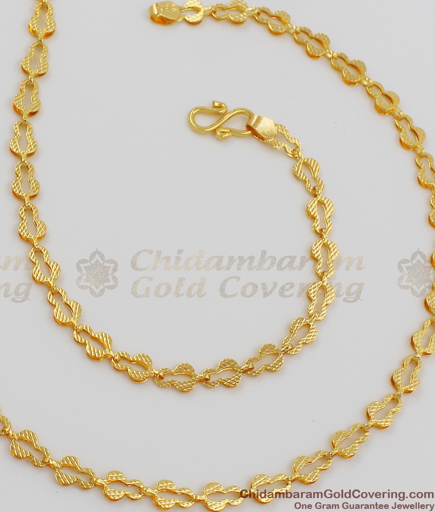 11 Inch Trendy Fashion Designer Gold Anklet Model Regular Wear ANKL1017