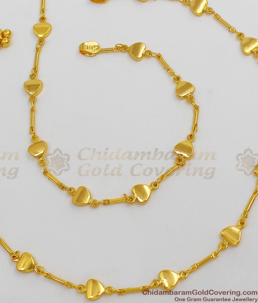 11 Inch Aspiring Gold Heart Model Anklet Jewelry For Girls New Arrivals ANKL1026