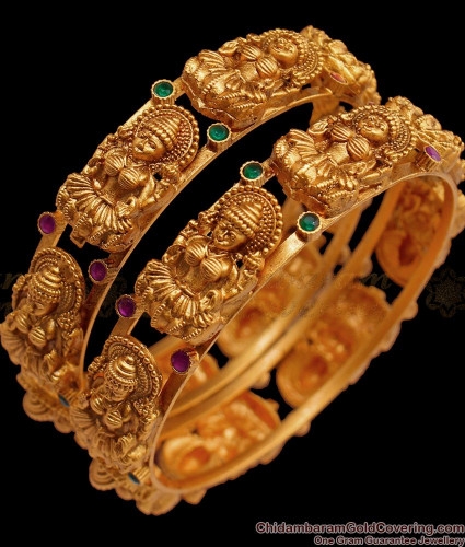 22 KARAT PURE GOLD TEMPLE BANGLES at Rs 200000/pair | Mukhed | Nanded | ID:  22257687230