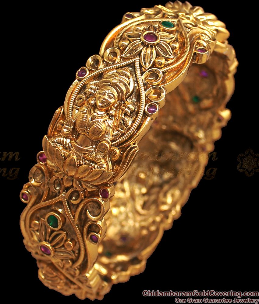 BR1687-2.4 Open Type Big Antique Kada Bangles Collection For Wedding Collection